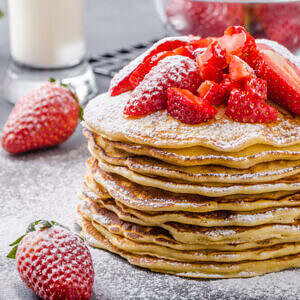 Strawberry Sweet Potato Pancakes & Waffles